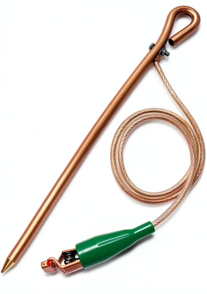 Installing MOKIKUBA Copper Grounding Rod Wire Kit on a wooden workbench