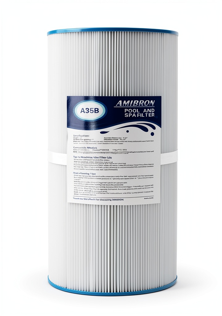 AmiBron filter cartridge installed in a pool filter housing