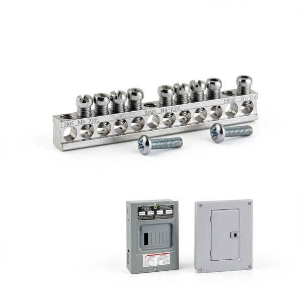 Square D Grounding Bar Copper Aluminum 9 Terminal Load-2