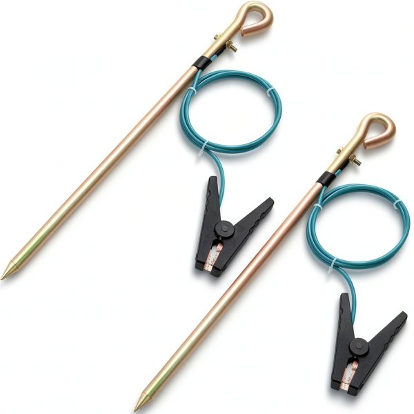 Tellegloww Ground Rod Copper Wire Alligator Clips DIY-0