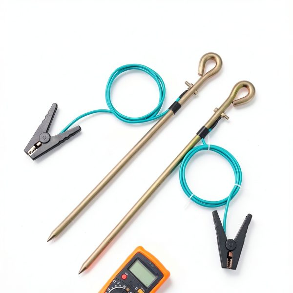 Tellegloww Ground Rod Copper Wire Alligator Clips DIY-6