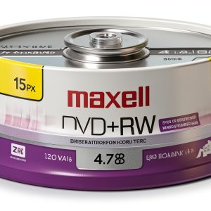 Maxell DVD+RW Disc 4x Write Speed Case Color-0
