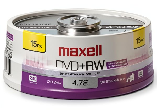 Maxell DVD+RW Disc 4x Write Speed Case Color-0