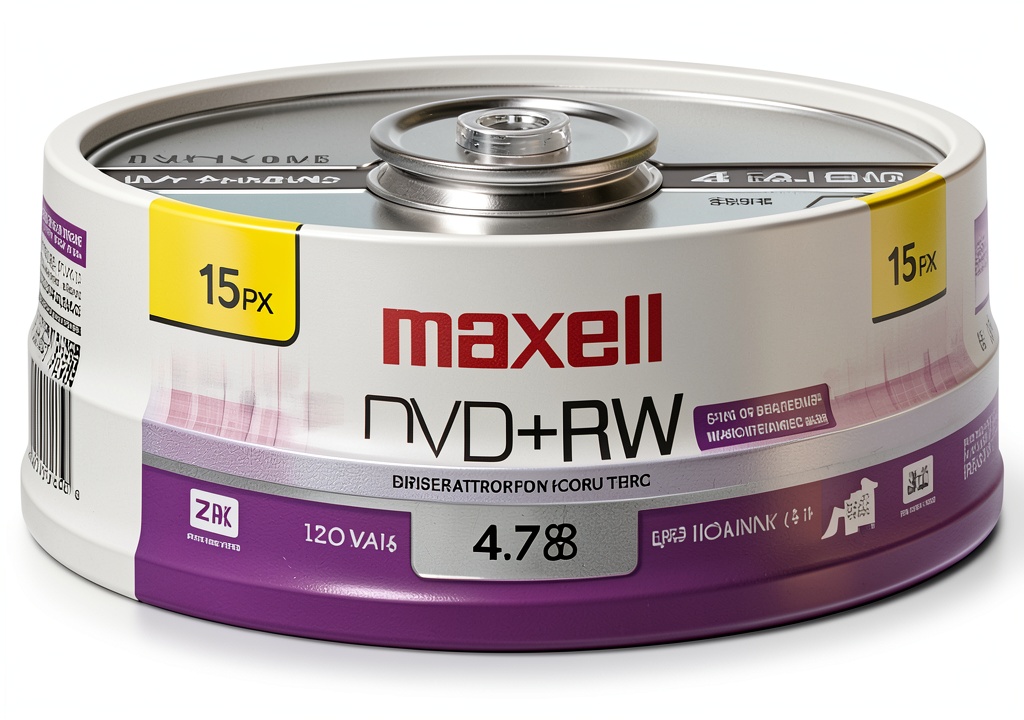 Maxell DVD+RW disc being used in a laptop drive