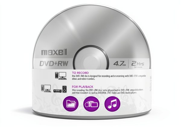 Maxell DVD+RW Disc 4x Write Speed Case Color-4