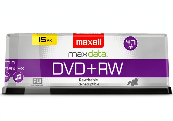 Maxell DVD+RW Disc 4x Write Speed Case Color-2
