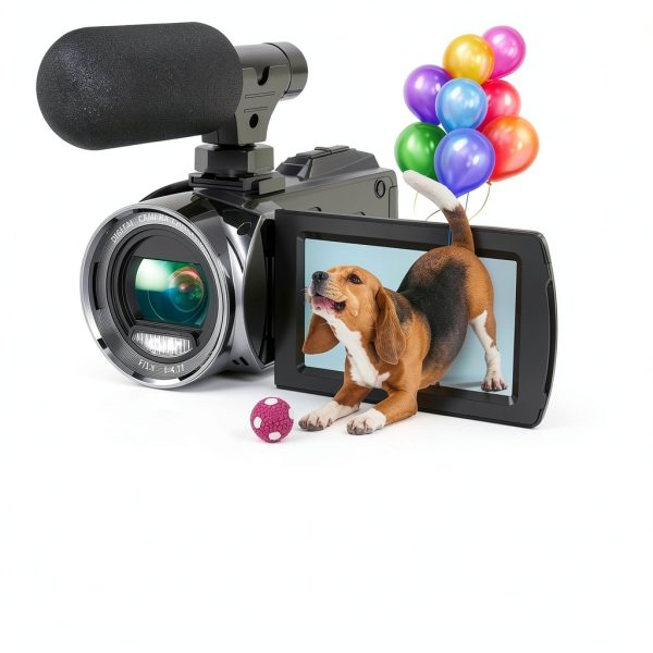 4K Video Camera Camcorder UHD 36MP Vlogging Camera for YouTube 18x Digital Zoom 3" 270° Rotation IPS Screen Video Camcorder with Fill Light, Mic, 32GB Card, Battery-7