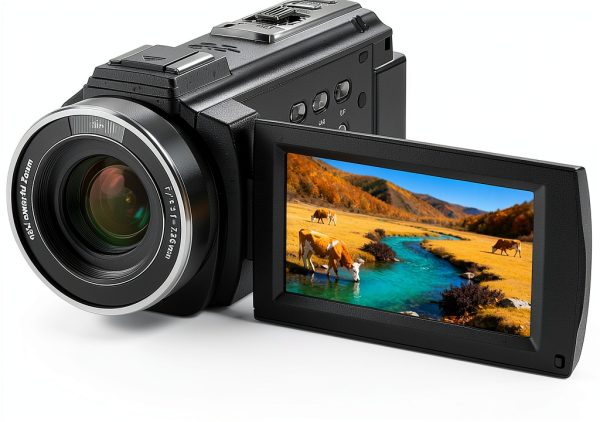 Video Camera Camcorder Full HD 1080P 30FPS 36MP IR Night Vision Vlogging Camera for YouTube,3.0 Inch 270 Degree Rotation LCD 16X Digital Zoom Camcorder Camera with 2 Batteries Microphone-1