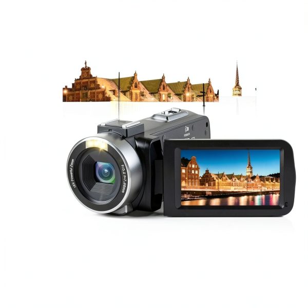 4K Video Camera Camcorder Ultra 48MP Vlogging Camera for YouTube 18X Digital Zoom 3" 270° Rotation IPS Touchscreen Video Camcorder with IR Night Vision, 32GB SD Card, 2 Batteries-3