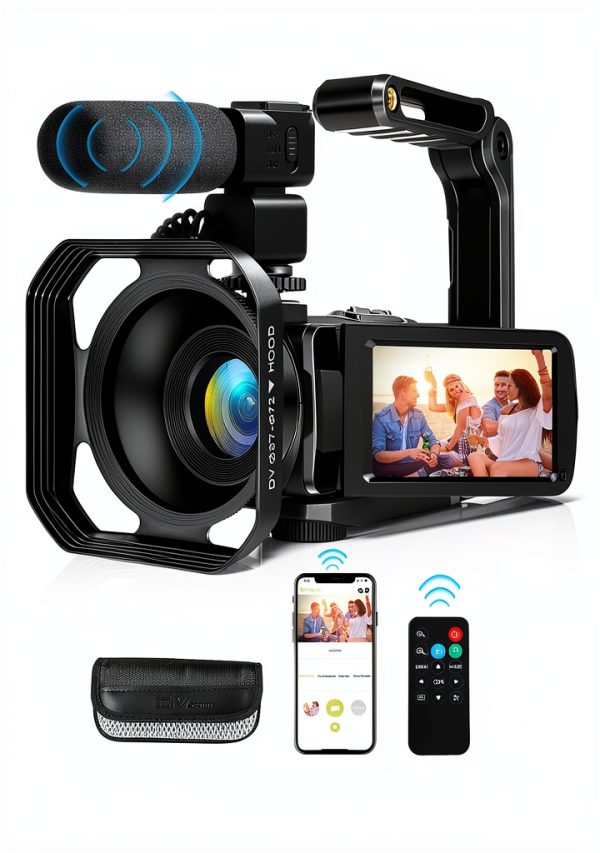 4K Video Camera lovpo Camcorder 48MP HD WiFi 18X Zoom Touch Screen-0