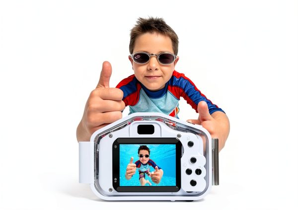 Kids Waterproof Camera Agoigo W1 1080p HD Digital Camcorder Blue-4