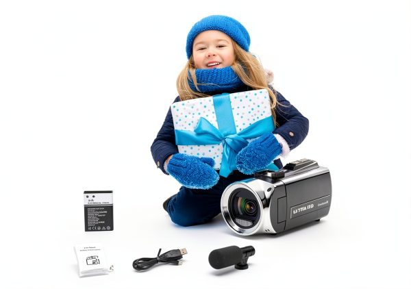 Video Camera, FHD 4K 48MP Recorder for YouTube, 32G SD Card Vlogging Camera for TikTok, 3" 270° Rotation Screen 18X Zoom Vlogging Camcorders, Gift for Kids,Teens,Students,Beginners,Elders-6