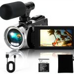 Video Camera Camcorder FHD 4K 36MP Vlogging Camera for YouTube Video Recorder 3.0" 270 Degree Rotation Screen Video Cameras for Filming with Microphone,32GB SD Card (Black)-0