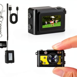Mini Keychain Camera MGW Star 64GB 1080P Retro Video Cam Yellow-0