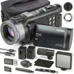 True 5K Video Camera Camcorder 48MP - WiFi, 16X Digital Zoom Autofocus, with 3" 270° IPS Screen, 32GB Card, 2 Batteries & Mic, Vlogging Camera for YouTube Travel Recorder (Black)-0