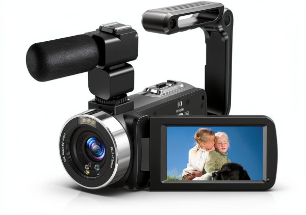 4K Camcorder LUKPOW DV108 Ultra HD 80MP 18X Zoom Black-0