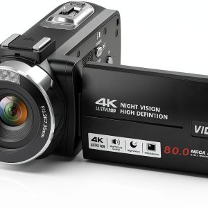 Camcorder Video Camera 4K HD 80MP V107 Black by Peryoua-0