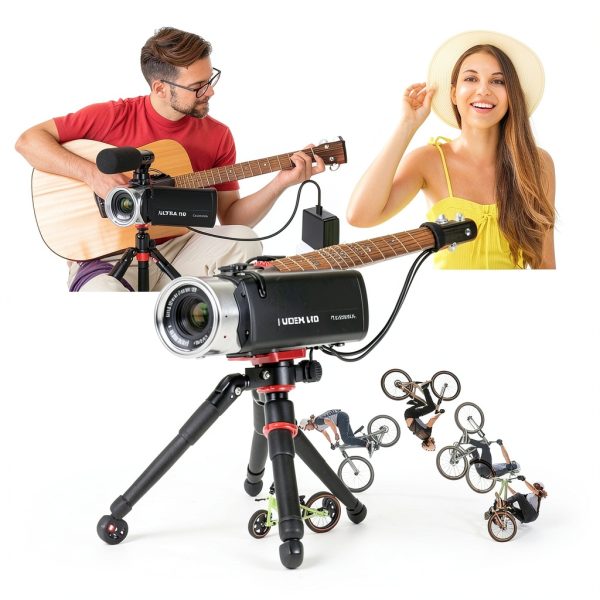 Video Camera, FHD 4K 48MP Recorder for YouTube, 32G SD Card Vlogging Camera for TikTok, 3" 270° Rotation Screen 18X Zoom Vlogging Camcorders, Gift for Kids,Teens,Students,Beginners,Elders-5