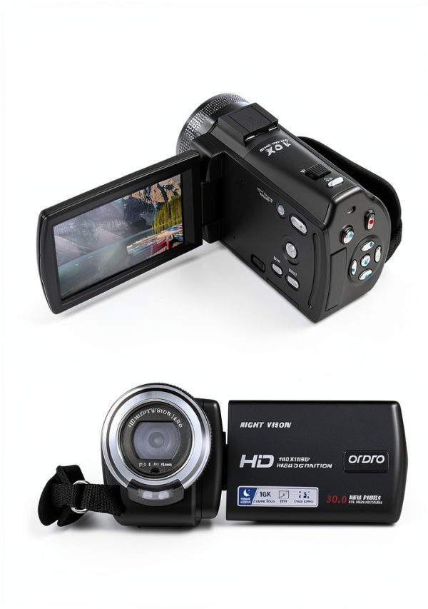 ORDRO Camcorders HDV-V12 HD 1080P Video Camera Recorder Infrared Night Vision Camera Camcorders with 16G Memory Card and 2 Batteries-5