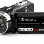 4K Camcorder Peryoua V107 Black 18X Zoom IR Night Vision Camera-0