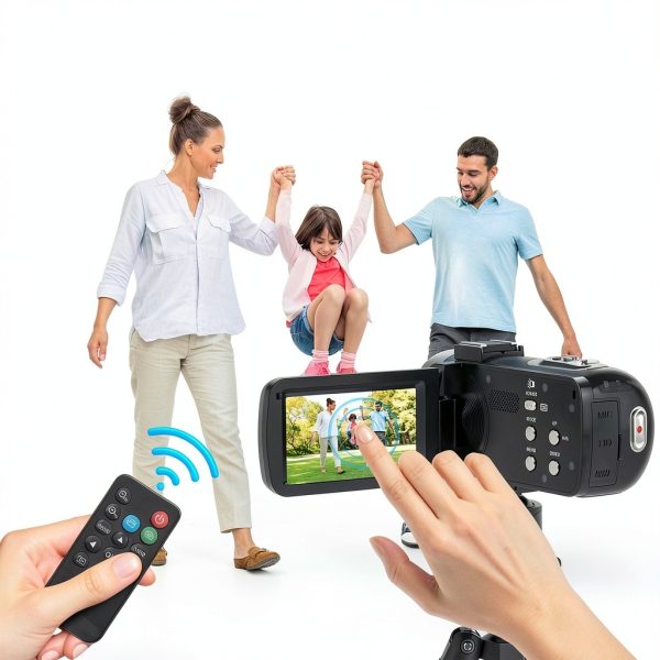 4K Video Camera Camcorder Ultra 48MP Vlogging Camera for YouTube 18X Digital Zoom 3" 270° Rotation IPS Touchscreen Video Camcorder with IR Night Vision, 32GB SD Card, 2 Batteries-4