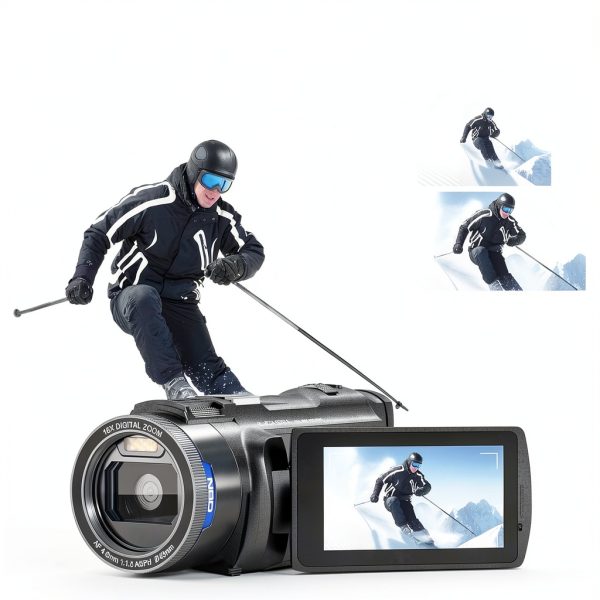 True 5K Video Camera Camcorder 48MP - WiFi, 16X Digital Zoom Autofocus, with 3" 270° IPS Screen, 32GB Card, 2 Batteries & Mic, Vlogging Camera for YouTube Travel Recorder (Black)-1