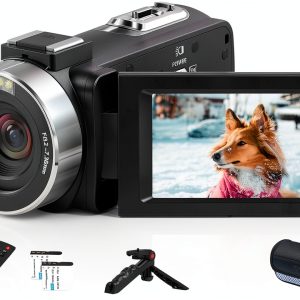 8K 64MP Video Camera GTYOLOR 18X Zoom NightVision, 32GB SD Card-0