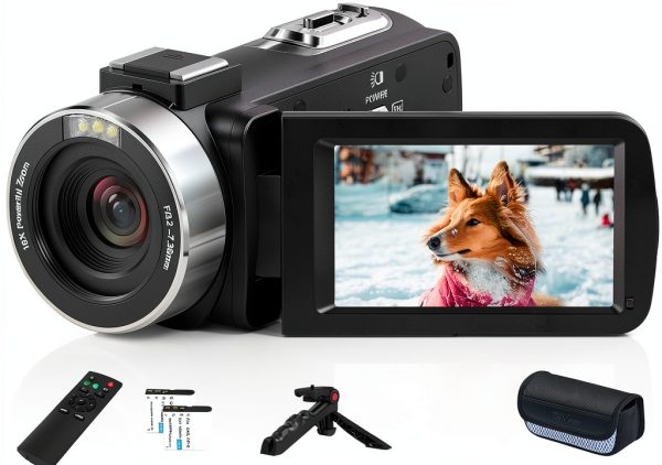 8K 64MP Video Camera GTYOLOR 18X Zoom NightVision, 32GB SD Card-0