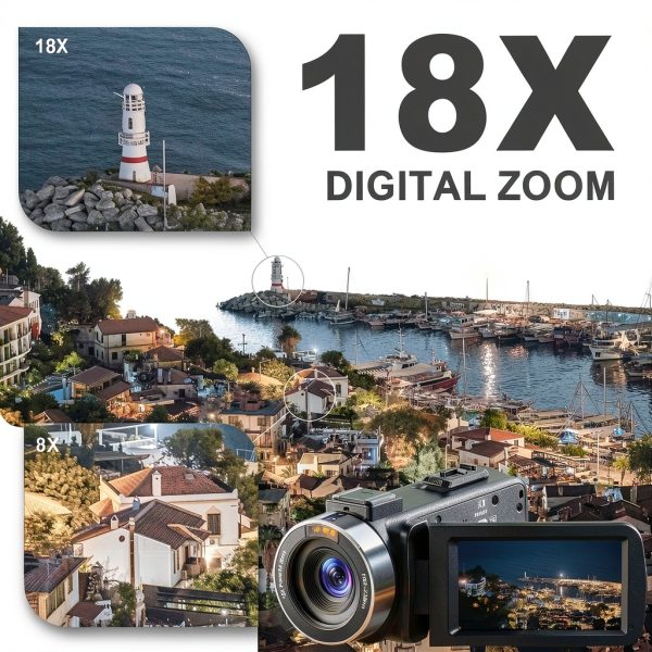 8K Video Camera Camcorder Night Vision 18X Zoom Touchscreen +32GB Card-5
