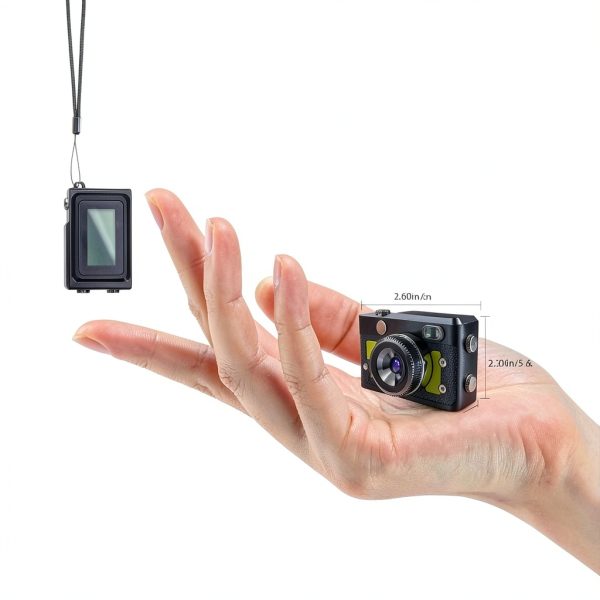 Mini Keychain Camera MGW Star 64GB 1080P Retro Video Cam Yellow-3