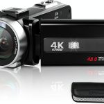 4K Video Camera Camcorder Ultra 48MP Vlogging Camera for YouTube 18X Digital Zoom 3" 270° Rotation IPS Touchscreen Video Camcorder with IR Night Vision, 32GB SD Card, 2 Batteries-0