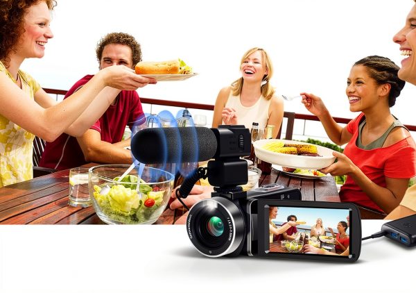 4K Video Camera lovpo Camcorder 48MP HD WiFi 18X Zoom Touch Screen-3