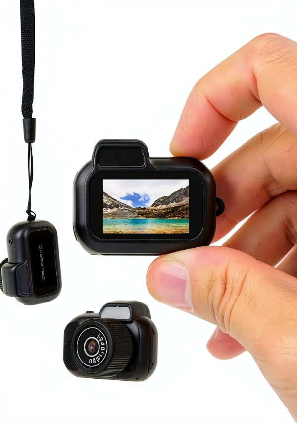 Mini Keychain Camera, 1080P 2MP Mini Thumb Sized Camera Keychain, Micro Video Camera Camcorder, with 100 Mins Battery Life, for Students, Kids-0