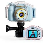 Kids Waterproof Camera Agoigo W1 1080p HD Digital Camcorder Blue-0