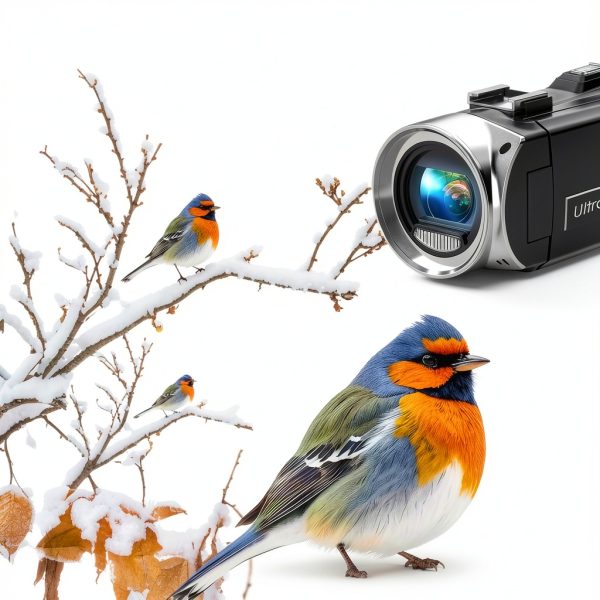 4K Video Camera Camcorder UHD 36MP Vlogging Camera for YouTube 18x Digital Zoom 3" 270° Rotation IPS Screen Video Camcorder with Fill Light, Mic, 32GB Card, Battery-3