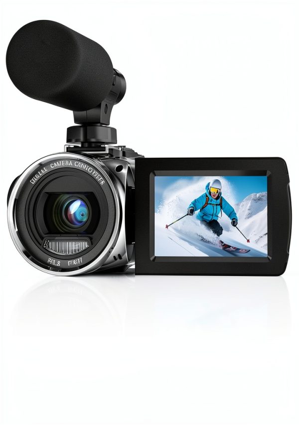 Video Camera, FHD 4K 48MP Recorder for YouTube, 32G SD Card Vlogging Camera for TikTok, 3" 270° Rotation Screen 18X Zoom Vlogging Camcorders, Gift for Kids,Teens,Students,Beginners,Elders-0