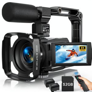 8K Video Camera MWIRB HDV-255K 88MP Ultra HD Camcorder Black-0