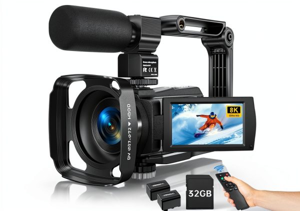8K Video Camera MWIRB HDV-255K 88MP Ultra HD Camcorder Black-0