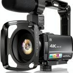 FJFJOPK 4K Camcorder HDV-3051L Black 64MP with 18X Zoom Night Vision-0