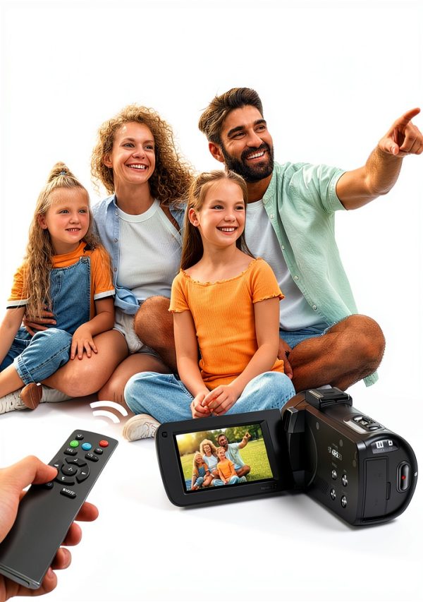 FJFJOPK 4K Camcorder HDV-3051L Black 64MP with 18X Zoom Night Vision-5