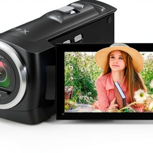2.7K Video Camera Tixeuo DV110 Black 50MP 16X Zoom 32GB Card-0