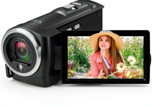 2.7K Video Camera Tixeuo DV110 Black 50MP 16X Zoom 32GB Card-0