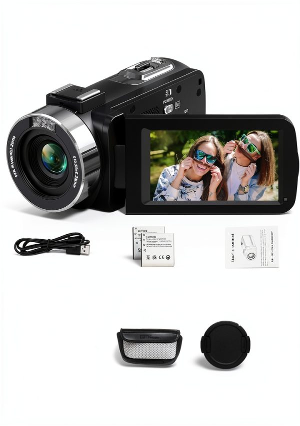 4K Video Camera Camcorder Ultra HD 80MP Vlogging Suttie DV112 Black-5