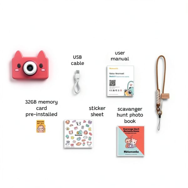 Kids Digital Camera by Kidamento Model C Akito Fox 32GB Silicone-7