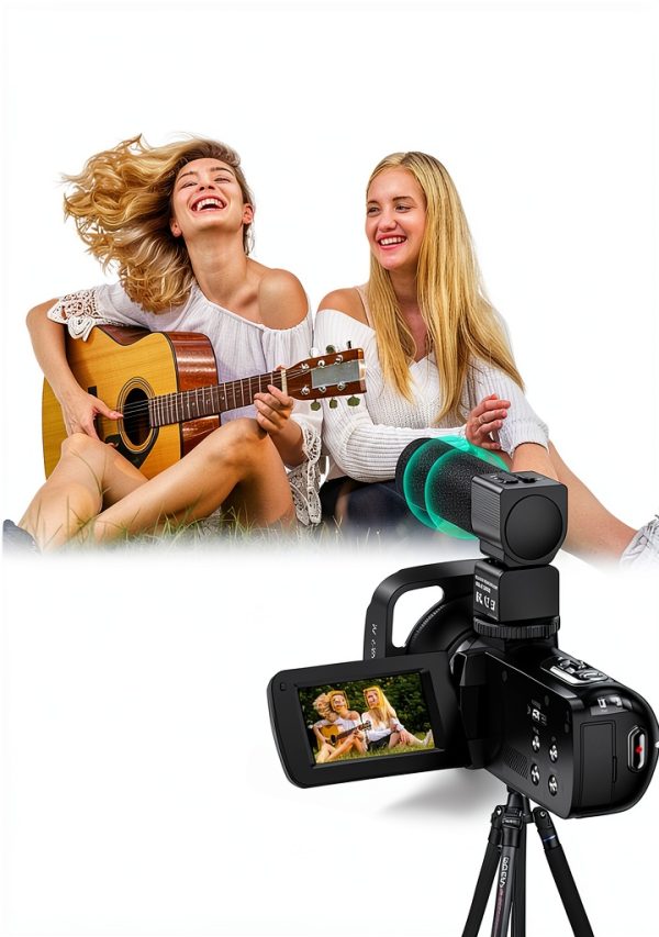 FJFJOPK 4K Camcorder HDV-3051L Black 64MP with 18X Zoom Night Vision-4