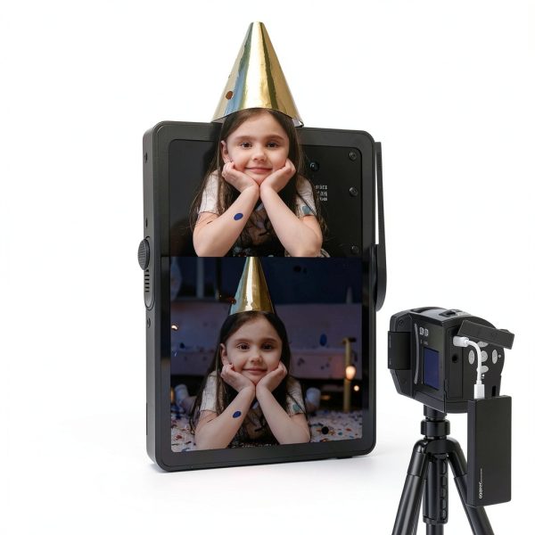 2.7K Video Camera Camcorder QHD 56MP YouTube Vlogging Camera Webcam 16X Digital Zoom with 32G SD Card 270 Degree Rotation Screen Camcorders and 2 Batteries Recording While Charging-3