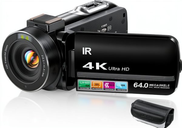 4K Video Camera ZYDIIE Camcorder HDV-3051L Black 64MP 18x Zoom-0