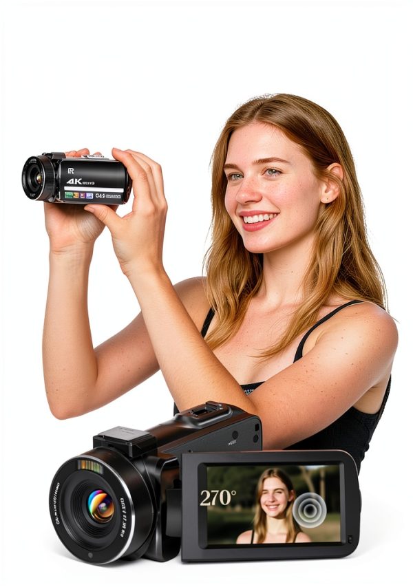 4K Video Camera ZYDIIE Camcorder HDV-3051L Black 64MP 18x Zoom-3