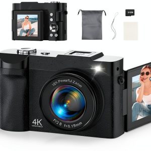 4K Digital Camera NEMUTA Camcorder 50MP Compact 16X Zoom Flip Screen-0