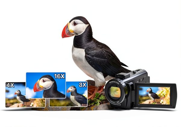 Video Camera Camcorder Digital YouTube Vlogging Camera Recorder FHD 1080P 24.0MP 3.0 Inch 270 Degree Rotation Screen 16X Digital Zoom Camcorder with Microphone,Remote Control and 2 Batteries-1